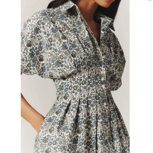 Exquise Dresses & Skirts - Exquise Tobie Mini Shirt Dress Anthropologie NWT Sz L Sz XL Floral